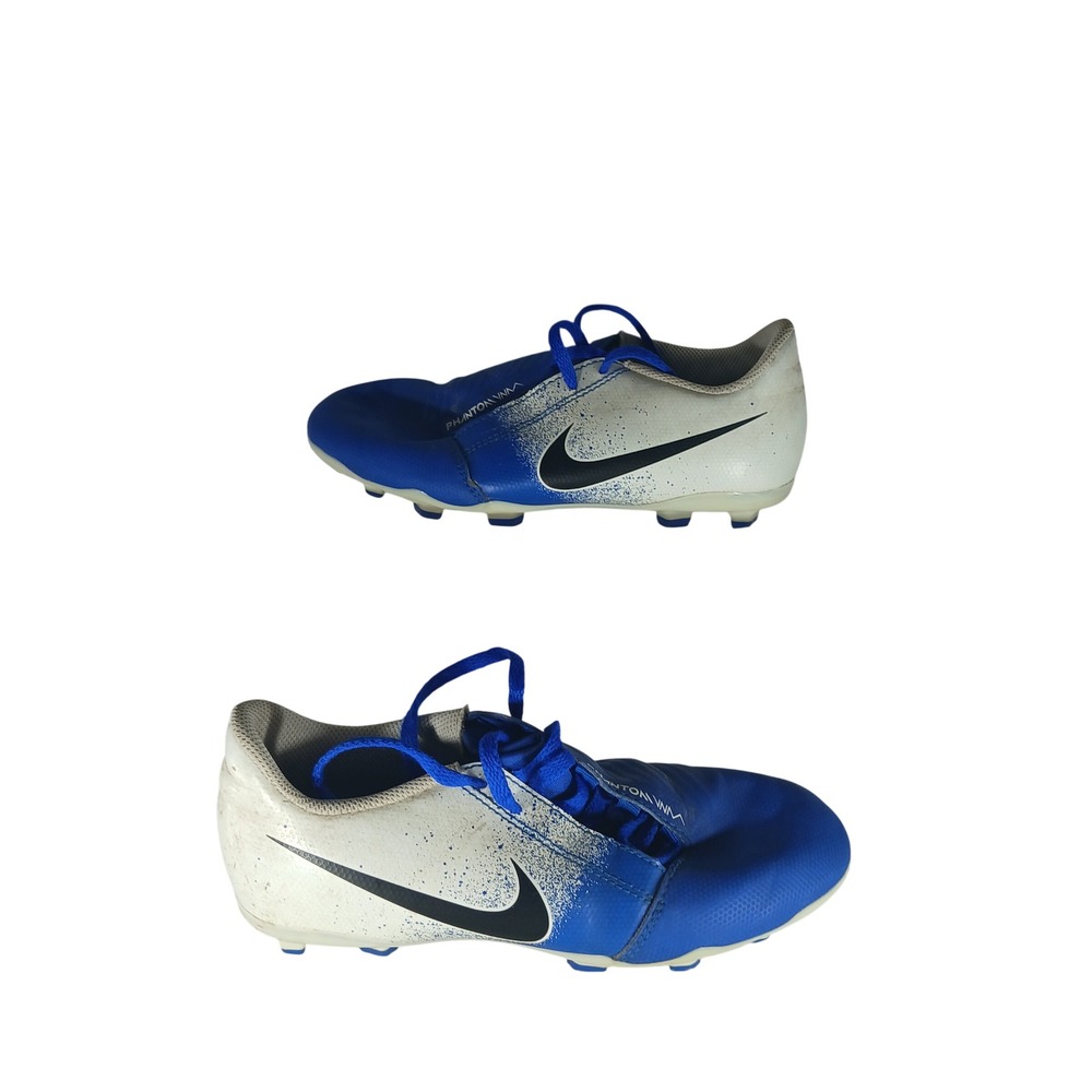 Nike Phantom VNM Soccer Cleats 4Y Blue White Athletic Firm Ground AO0398-104